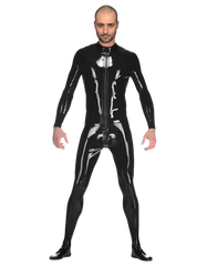 Sheer Brown Full-Body Latex Catsuit