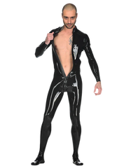 Sheer Brown Full-Body Latex Catsuit