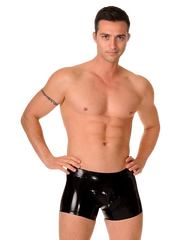 Glossy Black Latex Boxer Shorts