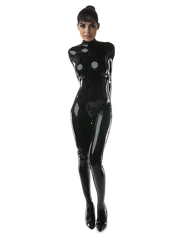 Sculpted Black Latex Catsuit