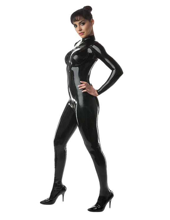 Sculpted Black Latex Catsuit