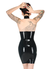 Black Cut-Out Latex Dress